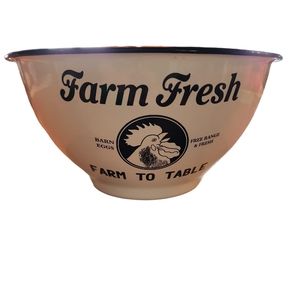 Farm Fresh Black & White Bowl